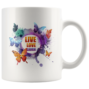 Live Love Laugh Butterfly Mug (11 oz)