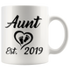 Aunt Established Mug - Aunt Est 2019 Mug - Auntie Established 2019 Mug - Great Gift For Aunt (11 oz) - Freedom Look