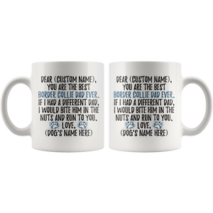 Personalized Best Border Collie Dad Coffee Mug (11 oz)
