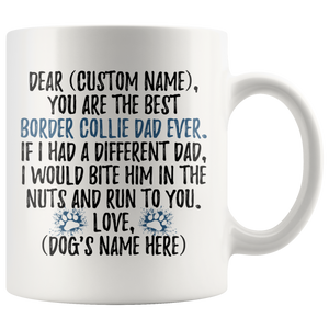 Personalized Best Border Collie Dad Coffee Mug (11 oz)