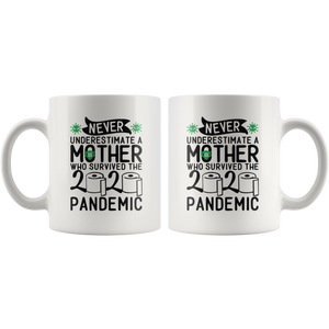 Mother Survived 2020 Pandemic Toilet Paper White Coffee Mug