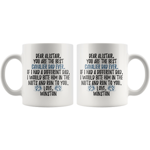 Personalized Cavalier Dog Winston Dad Alistair Coffee Mug (11 oz)