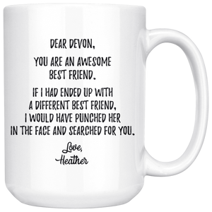 Personalized Best Friend Devon Heather Coffee Mug (15 oz)