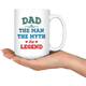 Dad The Man The Myth The Legend Coffee Mug (15 oz) - Freedom Look