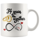34th Wedding Anniversary Gift For Him And Her, 34th Anniversary Mug For Husband & Wife, Married For 34 Years, 34 Years Together With Her ( 11 oz )