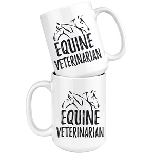 Equine Veterinarian Coffee Mug (15 oz) - Freedom Look