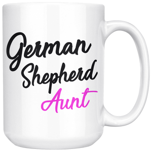 German Shepherd Aunt Coffee Mug (15 oz) - Freedom Look