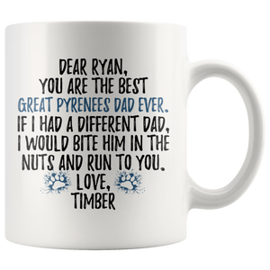 Personalized Great Pyrenees Dog Timber Dad Ryan Coffee Mug (11 oz)