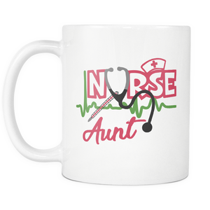 My Aunt Is A Nurse Mug - Auntie Life Saving Mug - Best Auntie Ever Coffee Mug - I Love Auntie Mug (11 oz)
