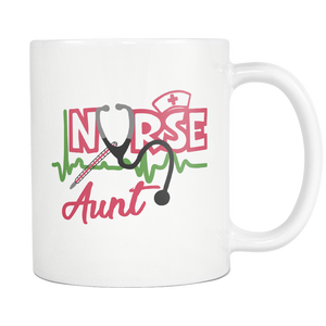 My Aunt Is A Nurse Mug - Auntie Life Saving Mug - Best Auntie Ever Coffee Mug - I Love Auntie Mug (11 oz)