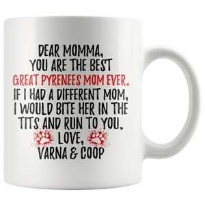 Personalized Great Pyrenees Dog Varna & Coop Momma Coffee Mug (11 oz)