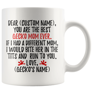 Personalized Best Gecko Mom Coffee Mug (11 oz)