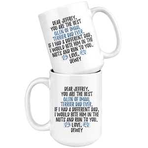 Personalized Glen of Imaal Terrier Dog Dewey Dad Jeffrey Coffee Mug (15 oz)