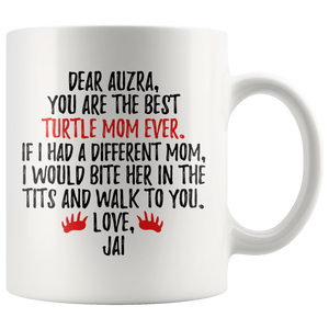 Personalized Turtle Jai Mom Auzra Coffee Mug (15 oz)