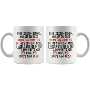 Personalized Best Dalmatian Mom Coffee Mug (11 oz)