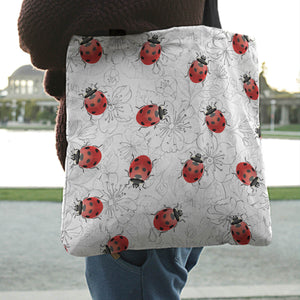 Ladybug & Flowers Tote Bag - Freedom Look