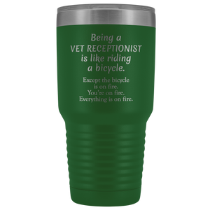 Vet Receptionist Tumbler Funny Gift, Vet Office Worker, Veterinary Medicine Tumbler, Veterinary Assistant Present, Vet Nurse Tumbler (30 oz)