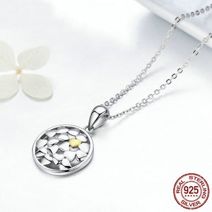 Love Heart Shape Pendant Necklace - 925 Sterling Silver - Freedom Look
