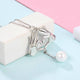 Love You Hand Gesture Pearl Pendant Necklace -  925 Sterling Silver - Freedom Look
