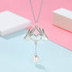 Love You Hand Gesture Pearl Pendant Necklace -  925 Sterling Silver - Freedom Look
