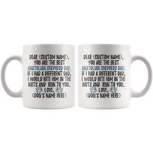 Personalized Best Anatolian Shepherd Dog Dad Coffee Mug (11 oz)