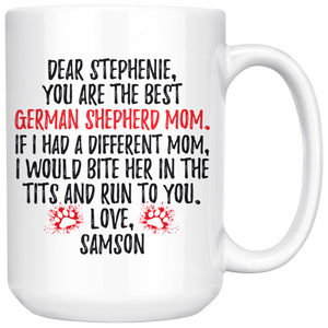 Stephenie German Shepherd Mom Coffee Mug (15 oz)