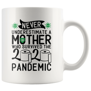 Mother Survived 2020 Pandemic Toilet Paper Colored Coffee Mug