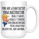 Funny Fantastic Yoga Instructor Coffee Mug, Yoga Instructor Trump Gifts, Best Yoga Instructor Birthday Gift, Yoga Instructor Christmas Gift