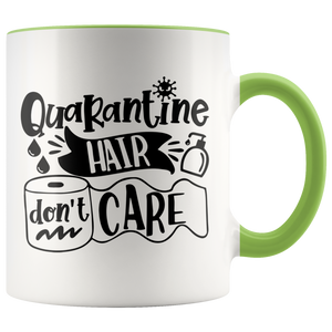 Pandemic Quarantine Hair Don't Care Toilet Paper Colored Coffee Mug