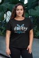 Blue Happy Easter Bunny Womens And Unisex T-Shirt