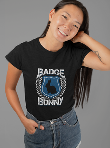 Blue Badge Bunny Womens And Unisex T-Shirt