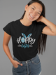 Blue Happy Easter Bunny Womens And Unisex T-Shirt