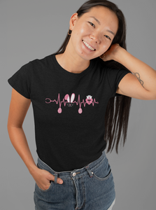 Easter Nurse Heartbeat Womens And Unisex T-Shirt