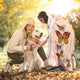 Monarch Butterfly Pink Hooded Blanket