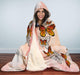 Monarch Butterfly Pink Hooded Blanket
