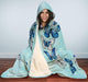 Morpho Butterfly Blue Hooded Blanket (SB)