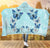 Morpho Butterfly Blue Hooded Blanket (SB)