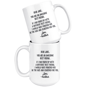 Personalized Best Friend Coffee Mug - Jane Heather (15 oz)
