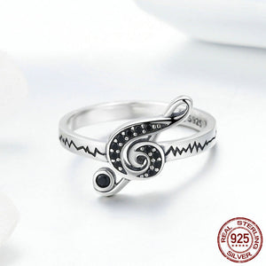 Music Lovers Ring - 925 Sterling Silver - Freedom Look