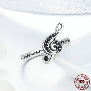 Music Lovers Ring - 925 Sterling Silver - Freedom Look
