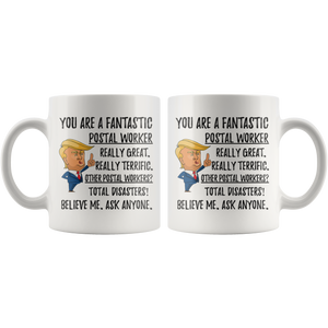 Funny Fantastic Postal Worker Coffee Mug, Trump Gifts, Best Postal Worker Birthday Gift, Postal Worker Christmas Graduation Gift