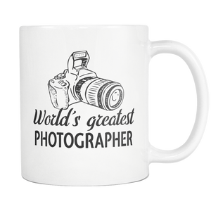 Worlds Greatest Photographer Coffee Mug - Photography Related Gifts - Unique Gifts For Professional Photographer - Birthday Gift For Him Or Her (11 oz)