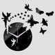 Butterfly Mirror Sun Acrylic Wall Clock - Freedom Look
