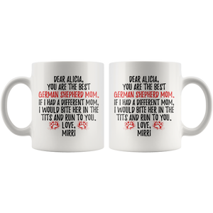 Personalized German Shepherd Dog Mirri Mom Alicia Coffee Mug (11 oz)