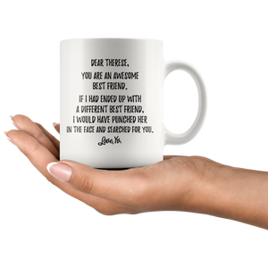 Personalized Best Friend Coffee Mug - Her Therese Yv. (11 oz)
