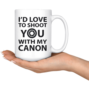 Photographer Coffee Mug - Unique Funny Gift For Him Or Her - Photography Gag Gifts - I Shoot People With My Camera - Photography Related Gifts (15 oz)