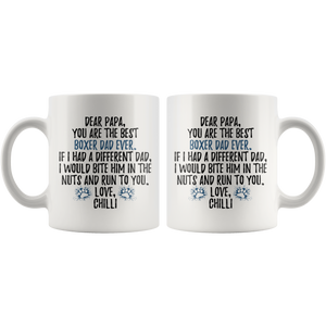 Personalized Boxer Dog Chilli Papa Coffee Mug (11 oz)