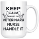 Keep Calm And Let The Veterinary Nurse Handle It Coffee Mug (15 oz)