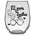 12th Anniversary - Forever To Go Stemless Wine Glass (Laser Etched)