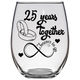 FTG - 25th Wedding Wine Glass (Laser Etched)